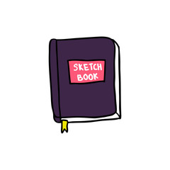 sketchbook doodle icon, vector illustration