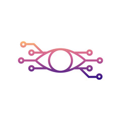 cyber eye symbol nolan icon. Simple thin line, outline vector of New Technologies icons for ui and ux, website or mobile application