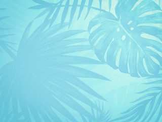 Beautiful abstract color white blue leaves marble on white background, black blue granite tiles floor on blue background, love white leaves banners graphics, art mosaic decoration blue flowers