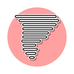 hurricane sign sticker icon. Simple thin line, outline vector of Weather icons for ui and ux, website or mobile application
