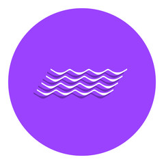 waves badge icon. Simple glyph, flat vector of Weather icons for ui and ux, website or mobile application