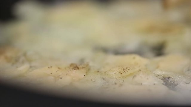 Potatoes Cooking In Pan