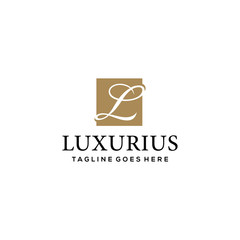 Creative Illustration modern L sign luxury logo design template