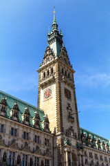 Fototapeta na wymiar Hamburg City Hall, Hamburg, Germany