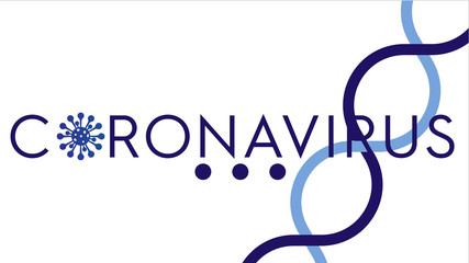 Vector illustration of a minimal logo design of a virus representing Corona Virus