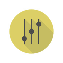 mixer long shadow icon. Simple glyph, flat vector of WEB icons for ui and ux, website or mobile application