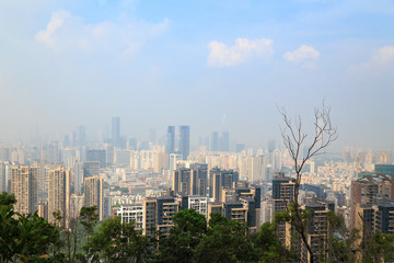 View of the city from the mountain