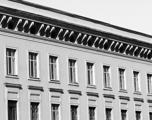 Building with multiple windows diagonal perspective