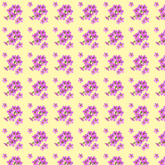 Repeating pattern of pink flowers
