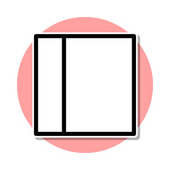window sticker icon. Simple thin line, outline vector of web icons for ui and ux, website or mobile application