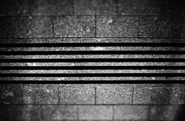 Horizontal black & white marble lines pavement texture