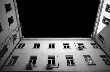 Minimalistic black & white architecture background
