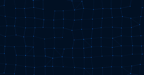 Fototapeta premium Network Mesh Procedural Art background illustration
