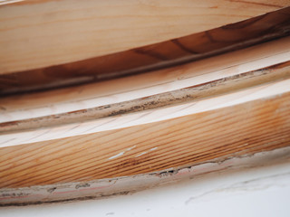 Old white wooden window restoration renovation recovery