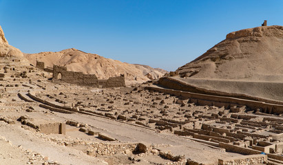 Luxor, Egypt: Deir el-Medina,is an ancient Egyptian village which was home to the artisans who...
