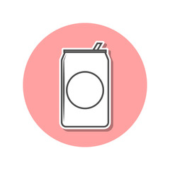 Soda Bank sticker icon. Simple thin line, outline vector of web icons for ui and ux, website or mobile application