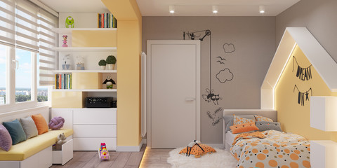 modern style children's room