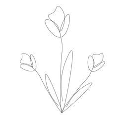 Flowers silhouette design vector illustration