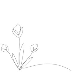 Flowers background spring vector illustration