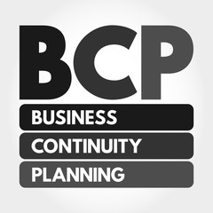 BCP - Business Continuity Planning acronym, business concept background
