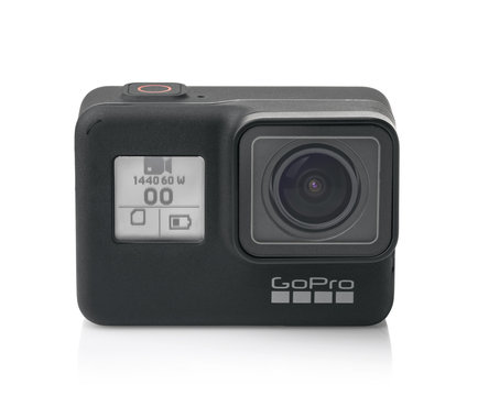 Front view of GoPro Hero 7 Black action camera