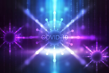 Empty abstract background on the theme of the COVIND-19 coronavirus pandemic.