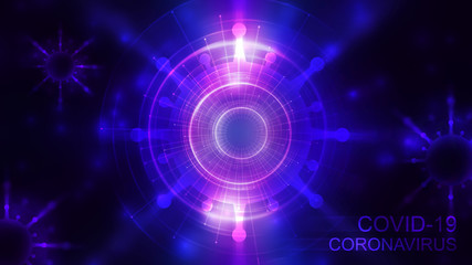 Empty abstract background on the theme of the COVIND-19 coronavirus pandemic.