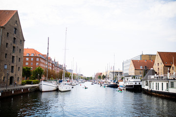 Fototapeta na wymiar Denmark boats in summer