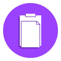 Clip board badge icon. Simple glyph, flat vector of web icons for ui and ux, website or mobile application