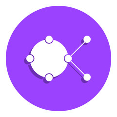 Sputnik badge icon. Simple glyph, flat vector of web icons for ui and ux, website or mobile application