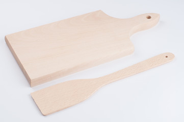 Meat cutting board isolated on white background.Copy space