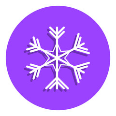snowflake badge icon. Simple glyph, flat vector of web icons for ui and ux, website or mobile application