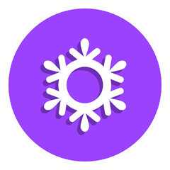 snowflake badge icon. Simple glyph, flat vector of web icons for ui and ux, website or mobile application