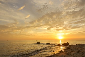 golden sunset at the ocean, sea Image, wallpaper