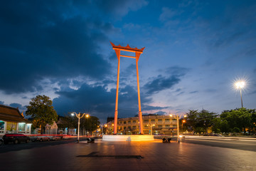 Giant ceremonial swing Sao Ching Cha in the town square