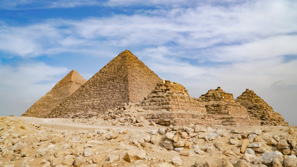 The Great Pyramids In Giza Valley and sphinx, Cairo, Egypt