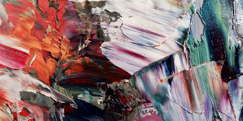 Colorful abstract background wallpaper. Modern motif visual art.  Mixtures of oil paint. Trendy...