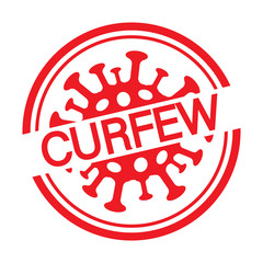 Pictogram image curfew illustration. Coronavirus. Stay home