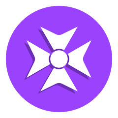 Medal Award Cross badge icon. Simple glyph, flat vector of web icons for ui and ux, website or mobile application