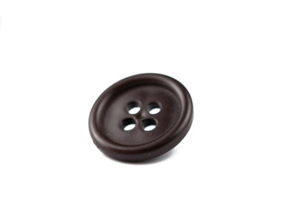 Clothes button isolated on white background. Copy space