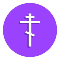 Religious cross badge icon. Simple glyph, flat vector of web icons for ui and ux, website or mobile application