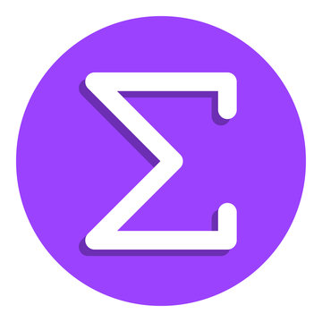 Sigma greek letter badge icon. Simple glyph, flat vector of web icons for ui and ux, website or mobile application