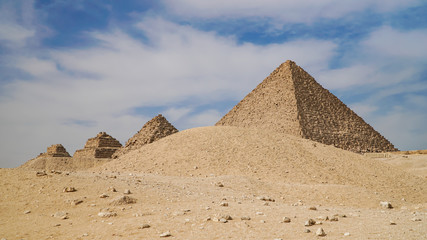 Obraz na płótnie Canvas The Great Pyramids In Giza Valley and sphinx, Cairo, Egypt