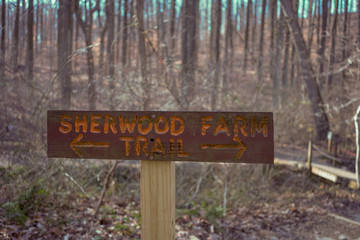 sherwood farm trail sign 