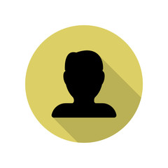 human silhouette long shadow icon. Simple glyph, flat vector of web icons for ui and ux, website or mobile application