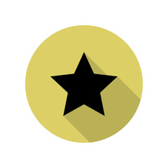 star long shadow icon. Simple glyph, flat vector of web icons for ui and ux, website or mobile application