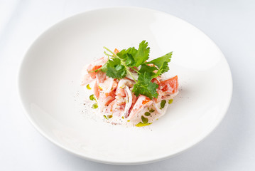 salad with tomatoes and  red onion