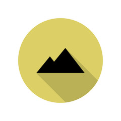 pyramids long shadow icon. Simple glyph, flat vector of web icons for ui and ux, website or mobile application