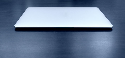 Closeup laptop with keyboard, Clean and neat computer