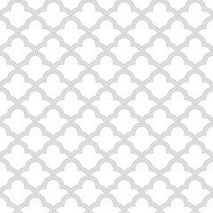 Vector geometric seamless pattern. Modern geometric background with curly tiles.